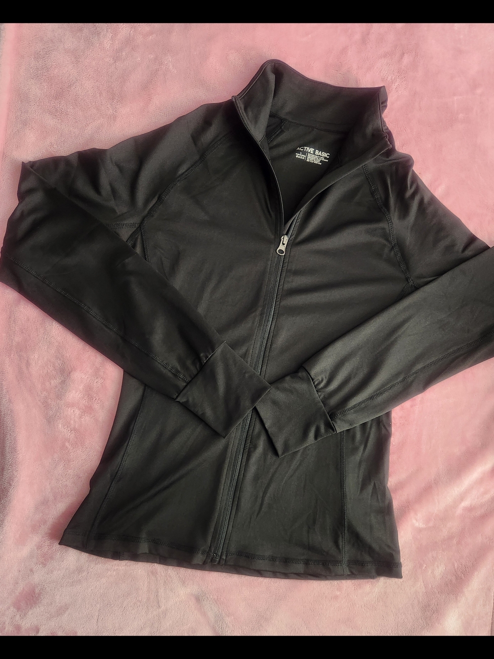 Active Basic Women's Black Full-Zip Jacket